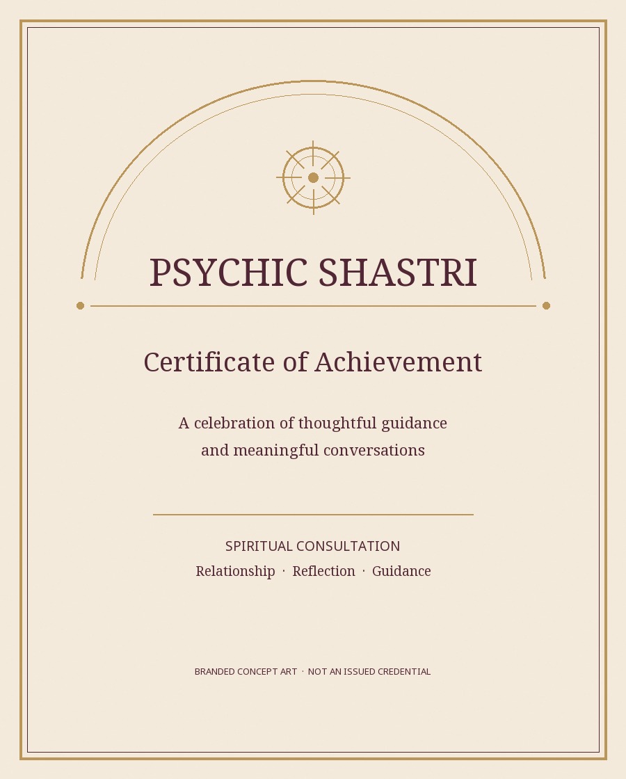 Psychic Shastri achievement concept artwork; not an issued award