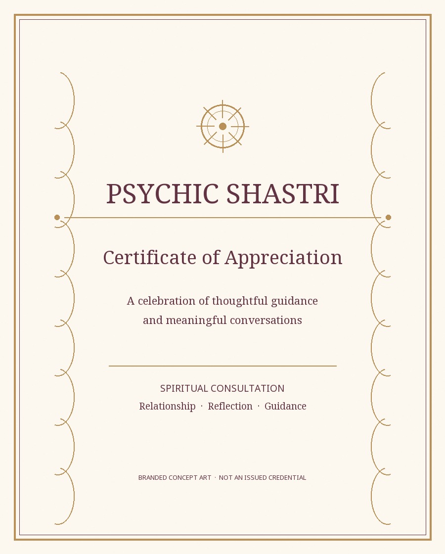 Psychic Shastri appreciation concept artwork; not an issued award