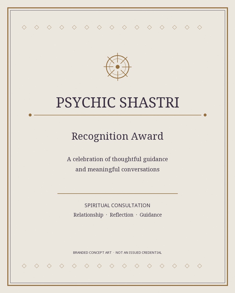 Psychic Shastri honor concept artwork; not an issued award